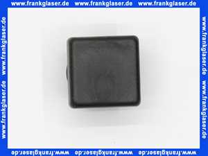 Stopfen mit Lamellen für Quadratrohre 20x20 mm Polyethylen schwarz Wandstärke Rohr 1-3 mm Einsteckhöhe 11,5 mm Kopf 5 mm stark