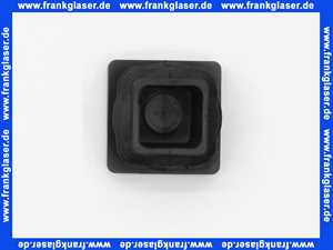 Stopfen mit Lamellen für Quadratrohre 20x20 mm Polyethylen schwarz Wandstärke Rohr 1-3 mm Einsteckhöhe 11,5 mm Kopf 5 mm stark