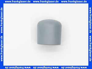 Kappen Gleiter für Rundrohre 26 mm Rohr-Außendurchmesser Polyethylen grau Gesamthöhe 32,7 mm