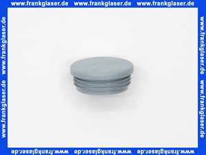 Rohrstopfen mit Lamellen für Rundrohre 48 mm Außendurchmesser Polyethylen grau Wandstärke Rohr 3 mm Einsteckhöhe 13 mm Kopf 5 mm stark