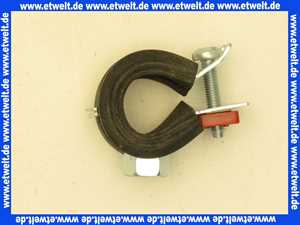 Rohrschelle 15-18 mit Gummieinlage und 8mm Gewindeanschluss