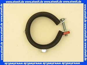 Rohrschelle 82-85 mit Gummieinlage und 8mm/10mm Gewindeanschluss