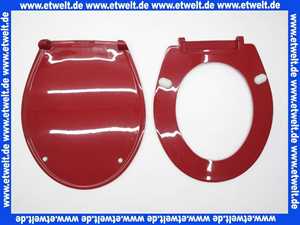 5603884 SANIT WC-Sitz 4002, Edelstahlscharnier Sicherheitsverschraubung, rot RAL 3003