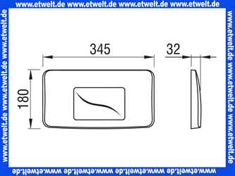 5305280 Schwab Gala weiß Abdeckplatte Drückerplatte Betätigungsplatte zu UP Spülkasten