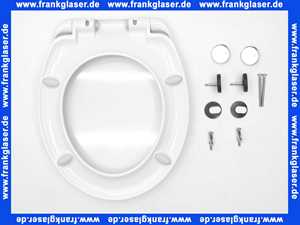 Schwab WC-Sitz Star, weiß, Duroplast 2,76kg, abnehmbar, exz. Edelstahlsch. 1409263601