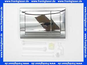 227730 Schwab komplette Betätigungsplatte RIVA DUO MINI glanz verchromt, Zweimenge