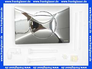 227753 Schwab komplette Betätigungsplatte POINT DUO glanz verchromt, Zweimenge