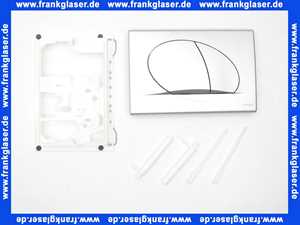 257421 Schwab komplette Betätigungsplatte OVATE DUO matt verchromt, Zweimenge