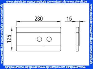360160 Schwab komplette Betätigungsplatte LINE weiß, Zweimenge