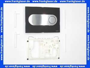 385302 Schwab komplette Betätigungsplatte CIRCLE transp. Kunststoff schwarz, Zweimenge