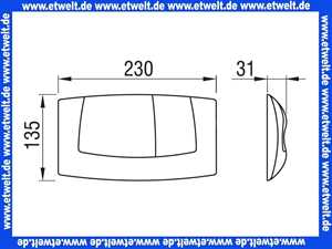 5640466 Schwab kpl. Betätigungs-Platte Onda Z9090, weiss 564-0466