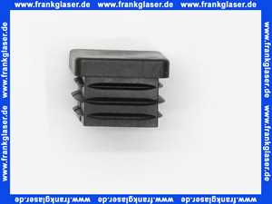 Stopfen vierkant PE schwarz 25x25mm