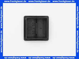 Stopfen vierkant PE schwarz 50x50mm