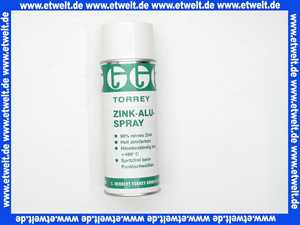 Torrey Zink-Alu Spray 400 ml Ideal für die Farbangleichung bei der Ausbesserung beschädigter Zinkschichten
