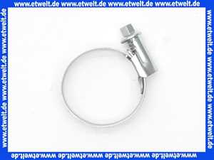 Schlauchklemme Spannbereich 16-27 mm Bandbreite 12 mm Schlauchschelle 16-27/12 W1 aus verzinktem Stahl nach DIN 3017 mit Schneckengewinde