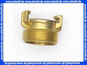 Schlauchkupplung Gewindestück G11/2 Zoll Aussengewinde mit Flachdichtung Messing schwarze NBR Formdichtung Schnellkupplung Klauenkupplung