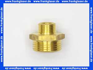 Gewindenippel Doppelnippel reduziert 3/8 Zoll AG x 3/4 Zoll AG flachdichtend Messing beidseitig Aussengewinde Reduziernippel
