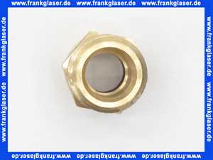 Gewindenippel Doppelnippel reduziert 3/8 Zoll IG x 1/2 Zoll AG flachdichtend Messing Innengewinde x Aussengewinde Reduziernippel