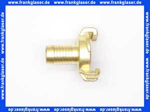 GEKA plus Schlauchstück 3/4 Zoll 19mm Schlauchstutzen Messing schwarze NBR Formdichtung Schnellkupplung Klauenkupplung Schlauchkupplung