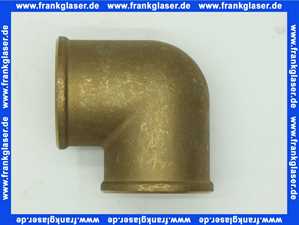 Winkelbogen Winkel 90° 11/4 Zoll IG Messing beiderseits Innengewinde