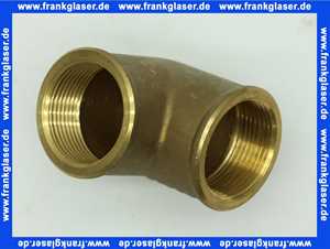 Winkelbogen Winkel 90° 11/4 Zoll IG Messing beiderseits Innengewinde
