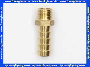 Schlauchtülle 1/3 Verschraubung Einschraubtülle G1/4 Zoll AG - 10 mm Stutzen mit Sechskant Messing