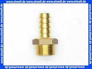 Schlauchtülle 1/3 Verschraubung Einschraubtülle G1/2 Zoll AG - 10 mm Stutzen mit Sechskant Messing