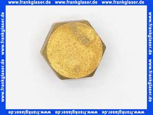 Verschlußkappe Kappe Messing 3/8 Zoll IG Innengewinde flachdichtend