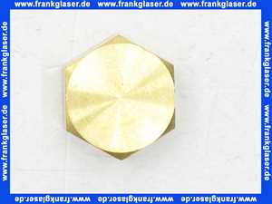 Verschlußkappe Kappe Messing 3/4 Zoll IG Innengewinde flachdichtend