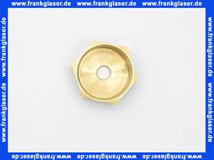 Verschlußkappe Kappe Messing 11/4 Zoll IG Innengewinde flachdichtend, Fertigung mit Loch 10,8 mm Durchmesser versehen