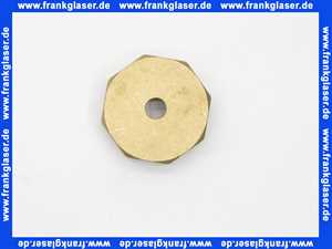 Verschlußkappe Kappe Messing 11/2 Zoll IG Innengewinde flachdichtend, Fertigung mit Loch 10,8 mm Durchmesser versehen