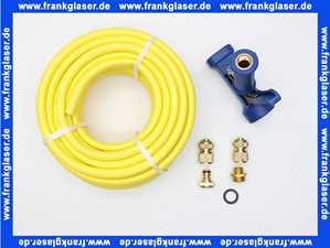 Stecksystem Messing Set 1/2 Zoll Wasser-Pistole, Wasserschlauch 20 m mit 2x Hahnanschlussstück 1x Schlauchstück 1x Schlauchstück mit Wasserstop passend für marktübliche Steckkupplungen max. 16 bar bei +20°C
