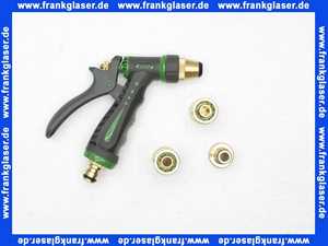Gartenspritzen Anschlussset Stecksystem Messing für 1/2 Zoll Wasserschlauch mit je 1 Hahnanschlussstück Schlauchstück Schlauchstück mit Wasserstop und Spritzpistole passend für marktübliche Steckkupplungen max. 16 bar bei +20°C