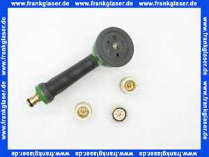 Gartenspritzen Anschlussset Stecksystem Messing für 1/2 Zoll Wasserschlauch mit je 1 Hahnanschlussstück Schlauchstück Schlauchstück mit Wasserstop und Handbrause verstellbar passend für marktübliche Steckkupplungen max. 16 bar bei +20°C