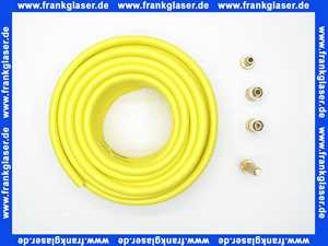 Gartenspritzen Anschlussset Stecksystem Messing 1/2 Zoll Wasserschlauch 50 m mit je 1 Hahnanschlussstück Schlauchstück Schlauchstück mit Wasserstop und Gartenspritze passend für marktübliche Steckkupplungen max. 16 bar bei +20°C