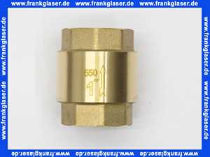 Rückschlagventil G1 Zoll IG x G1 Zoll IG PN10 System York, mit Feder Ventilkegel aus Kunststoff mit Gummidichtung