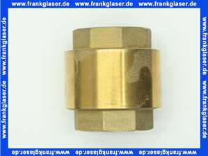 Rückschlagventil G1 1/2 Zoll IG x G1 1/2 Zoll IG PN10 System York, mit Feder Ventilkegel aus Kunststoff mit Gummidichtung