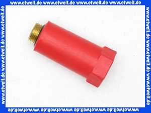Baustopfen Stopfen PVC mit Messinggewinde G1/2 Zoll mit Innensechskant gemäß DIN 1988-2 rot Abdrückstopfen Prüfstopfen