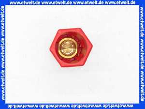 Baustopfen Stopfen PVC mit Messinggewinde G1/2 Zoll mit Innensechskant gemäß DIN 1988-2 rot Abdrückstopfen Prüfstopfen