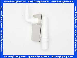 Unterputzsifon Gerätesifon Sifon für Waschgeräte und Geschirrspüler mit Reinigungsschraube und Edelstahl-Abdeckung DN 40