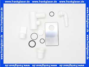 Unterputzsifon Gerätesifon Sifon für Waschgeräte und Geschirrspüler mit Reinigungsschraube und Edelstahl-Abdeckung DN 40