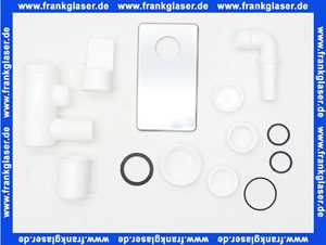 Unterputzsifon Gerätesifon Sifon für Waschgeräte und Geschirrspüler mit Reinigungsschraube und Edelstahl-Abdeckung DN 40