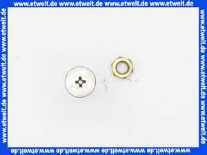 Einstellschraube Messing roh mit Mutter zu Stopfen für Excentergarnituren für Waschtisch und Bidetarmaturen