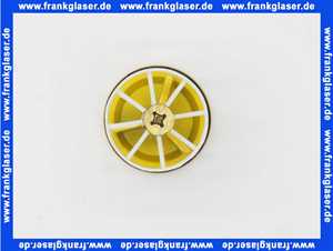 Exenterstopfen 40mm Platte gelb (RAL1004) Standard für Waschtisch und Bidetarmaturen