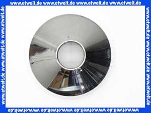 123085 Gewinderosette konische Bauform, messing verchromt 3/4 x 85mm