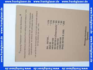 068454 Stiebel Eltron Montageschablone Wellpappe 1085X 530