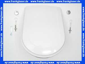 8809S1 Villeroy & Boch WC-Sitz Serie Hommage mit Quickrelease und Softclose Scharniere verchromt R1 Weiss