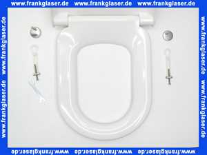 8809S1 Villeroy & Boch WC-Sitz Serie Hommage mit Quickrelease und Softclose Scharniere verchromt R1 Weiss