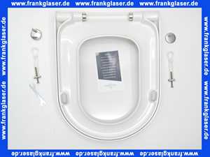 8809S1 Villeroy & Boch WC-Sitz Serie Hommage mit Quickrelease und Softclose Scharniere verchromt R1 Weiss