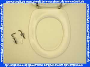 882361 Villeroy & Boch WC-Sitz Omnia weiss mit Scharnieren Edelstahl